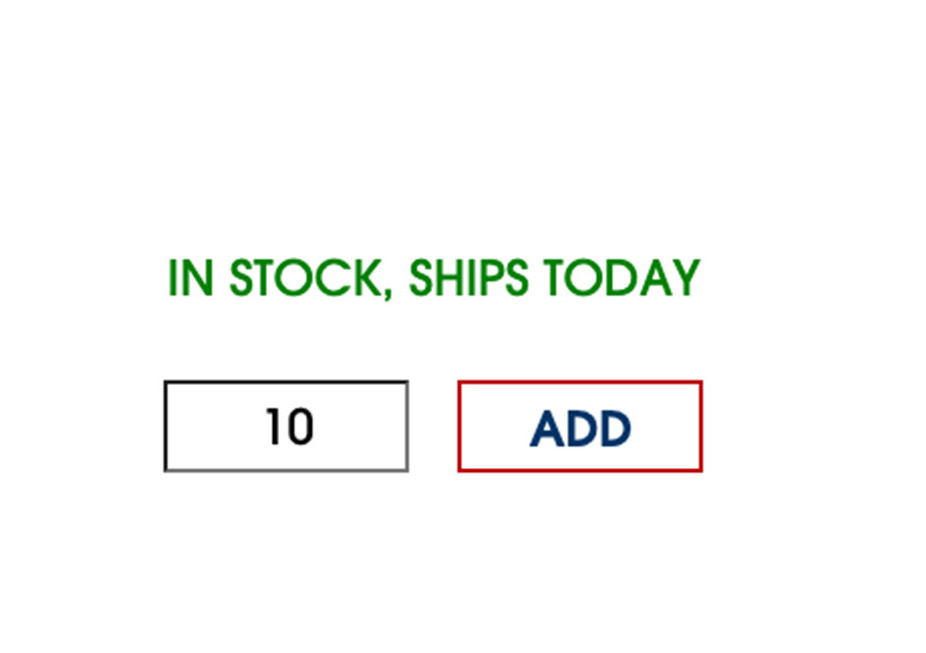 Detail of the final design showing the simplified add-to-cart control.